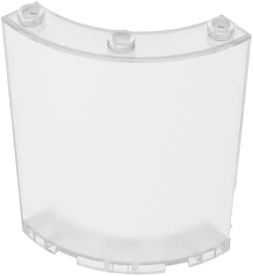 Gobricks 30562 Door Panel 4x4x6 Quarter Cylinder 10 Pieces GDS-774 Compatible with Lego Building Blocks ColorTrans-Clear