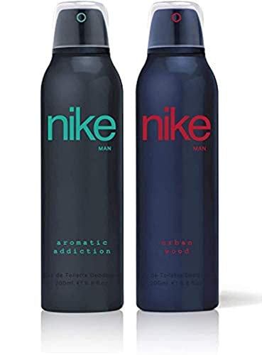 Nike Men Man Fresh Scent Deodorant Spray (Aromatic Addiction/Urban Wood), 200 Ml, Pack Of 2