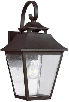 Feiss OL14402SBL Galena Outdoor Post Lighting, Sable 1-Light (8" W x 16" H) 75 Watts