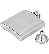 Stainless Steel Alcohol Flask, Portable Wine Whiskey Flask with Funnel, Elegant Alcohol Bottle Co...
