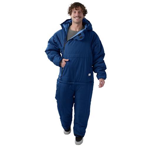Selk'bag SWYTCH Lite Wearable Sleeping Bag & Jacket | 2-in-1 Convertible, Lightweight, Eco-Friendly for Camping, Travel, Festivals & Everyday Use | Temp Rated 40°F (Cobalto Blue, Medium)