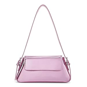 HICARRY Abendtasche Damen, Silberne Geldbörse Y2k Clutch Schwarz Leder Shoulder Bag Women Party Geldbörsen Handtasche Kleine Umhängetasche Damen Handbags Damen-Clutches Schultertasche