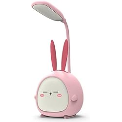 Lampara Mesa De Noche Rosa TOBILE Luz de noche Luz de noche Luz recargable Usb Lámpara de mesa protectora de ojos plegable con luz colorida Lámpara de escritorio linda - Rosa