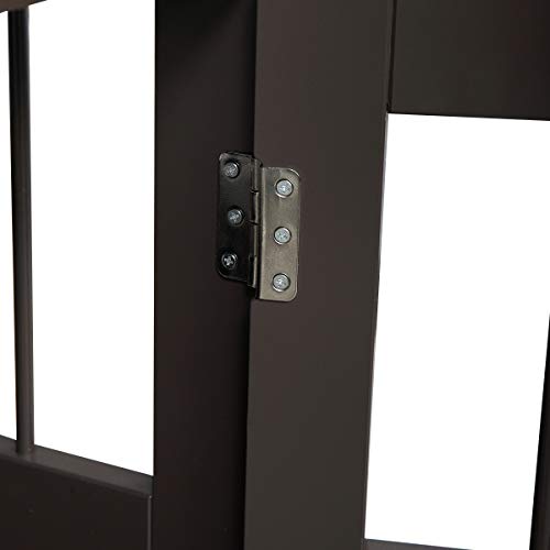 Ionikk Wood Dog Crate Furniture, End Table Designed Dog Kennel With Side Slats, Brown #TOP6