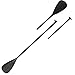 BRAST pagaie paddle alu pagaie kayak 4 parties pagaie paddle double (pour le stand-up paddle en une 2 pales pour kayak) pour stand up paddle gonflable, paddle gonflable de BRAST
