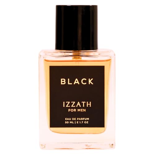 Image of IZZATH Black Eau De Parfum 50ml : Luxury Men's Perfume with Bergamot, Black Currant, Apple, Lemon & Pink Pepper | Elegant Gift for Him