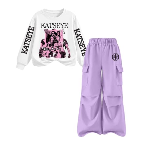 Girls Katse.ye Outfit Idol Merch Music Group Album Fans Sweatsuit Sets | Costume 2 Piece Matching Clothing Sets WILD Album World Tour Concert Outfits