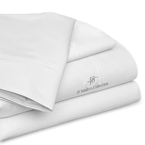 Casa Linen CASHEET SET-SOLI-136 Wyoming King 4Pc Bed Sheet Set 1000 Thread Count Luxury Softest Bedding Sheet Set Upto 18 Inch Deep Pocket 100% Egyptian Cotton White Solid cover