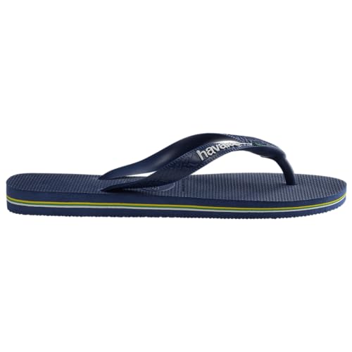 Havaianas Men's Brazil Logo Flip Flop Sandal, Navy Blue, Brazil 43/44, US 11-123
