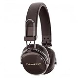 FIO MOTUS Active Noise Cancellation Wireless Bluetooth On-Ear Headphones:with - Hi Res Sound Up to 55H Battery Life, Lightweight, Comfortable, Foldable Design, for Home Office Travel, Dark Brown