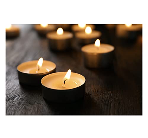 Amari 12G Tea Lights - 100 Pack Tea Light Unscented Candle - Lasts For 3-5 Hours (White) #TOP3
