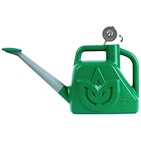 XXXFLOWER 1.5 Gallon Green Watering Can Outdoor Garden Flower Plant, Lightweight 6 L Water Cans with Detachable Nozzle Watering Pot for Office House Garden Cover