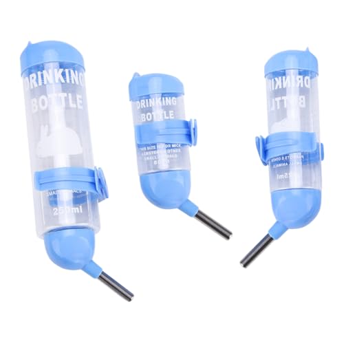 Balacoo Chinchilla Cage Waterer 3pcs Round Head Kettle Pet Hanging Water Bottle Automatic Pet Waterer Easy to Install Leakproof Bite-