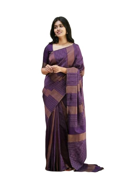 Image of Flosive Women's Kanjivaram Pure Zari Woven Soft Silk Saree With Blouse Piece (Mix Color)