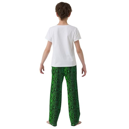 Abstract Green Snake Skins Boys Track Pants Toddler Casual Pants Sweatpants Kids Athletic Pants for 6-8 Years3