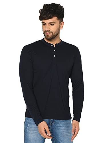 GRABIN Men's Mandarian Collar Full Sleeve T-Shirt Black-image-36