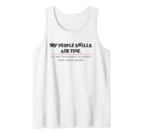 Retro My People Skills Are Fine Funny Sarcastic Humor Camiseta sin Mangas
