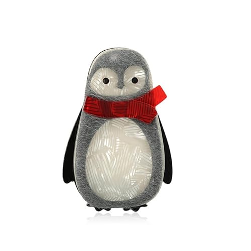 Broche pingouin acrylique pour personnaliser un vêtement uni