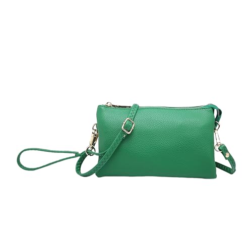 Image of JEN & CO. Riley Small Crossbody Bags Vegan Leather Wristlet Wallets Clutch Purses Shoulder Handbag for Women