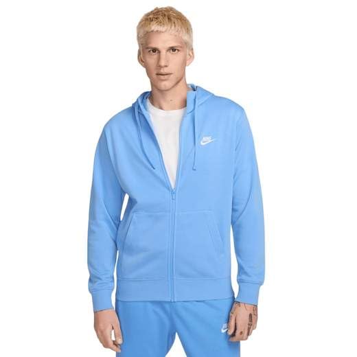 Nike Bluza męska z zamkiem błyskawicznym i kapturem BV2648-412, niebieska