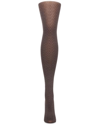 MeMoi Women's Opaque Heather Chevron-Pattern Tights2
