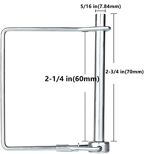 Miniatura 4 de 10 pasadores de bloqueo de alambre, 5/16 pulgadas (0.309 in) de alta resistencia, pasador de bloqueo de eje de seguridad para remolques de granja,