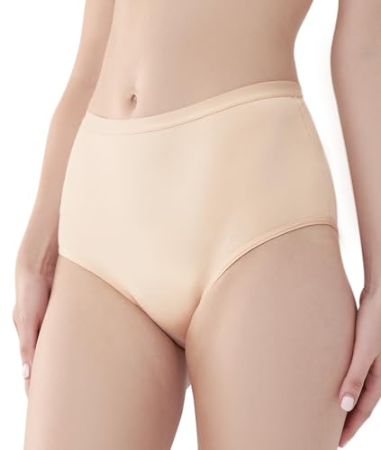 Image of Urinary Incontinence Postpartum Underwear for Women Washable Leak Proof Odor Control 56ml Absorbency Brief 1 Pack (Skin, 2XL)
