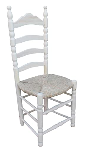 Silla Asiento de Enea. Madera al Natural para Posterior Pintado.