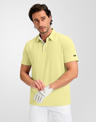 Image of Obla Mens Golf Shirt Short Sleeve Dry Fit Moisture Wicking Performance Athletic Casual Work Collared Polo Shirts for Men