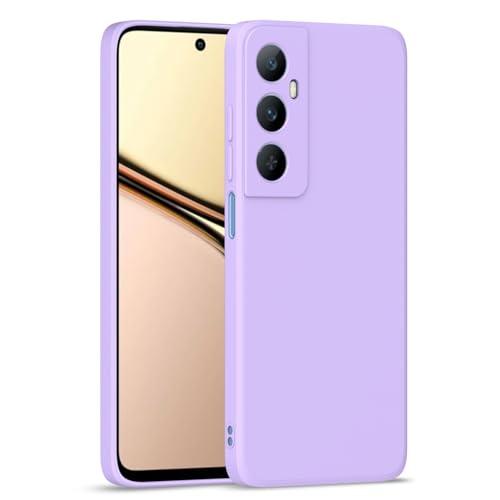 Image of Outlouders Back Cover for Realme C65 4G | Camera Protection | Durable Soft Matte Silicone Bumper Case (Purple)