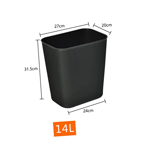 Caneca de basura rectangular negra Mobestech 2 piezas miniatura 2