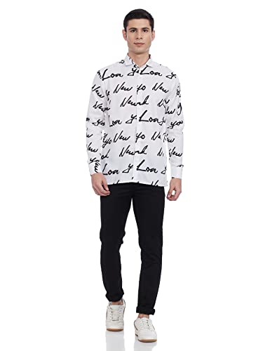 Image of WOMEN'S DEZIER Men's Regular Shirt (4925S-2000-white Multicolor Large)