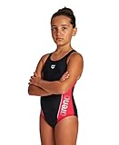 ARENA Mädchen G Thrice Jr Pro Back One Piece Swimsuit, Black-anguria-white, 164 EU