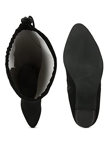Image of TRUFFLE COLLECTION Women's ST-1179 Black Suede Boots
