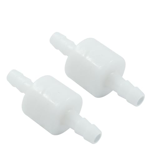 Coufce 2 mangueras de válvula de retención de plástico de 6 mm con válvula de retención en línea unidireccional, válvula de retención de aire, agua, gas, resistencia al ozono, bomba de combustible,