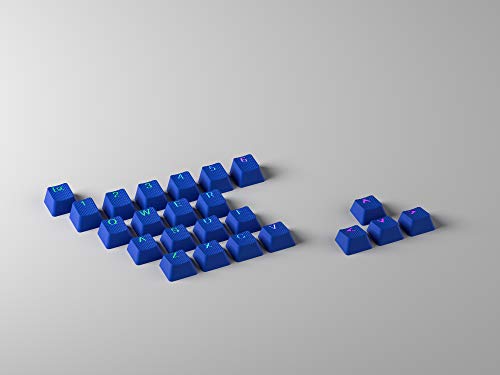 Image of HK GAMING Rubber Backlit Doublesht Keycap Set | OEM Profile for Mechanical Keyboard (23 Keys, Dark Blue)