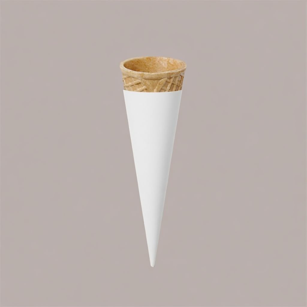 Pirottino Sottocono in Carta Bianca 1537,5 per Coni Gelato 2000 pezzi Lucgel