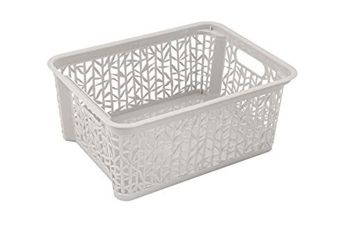 BranQ - Home essential Universeller, multifunktionaler, erstellbarer Aufbewahrungskorb in Bamboo Design, BPA-frei Kunststoff, Grösse M - 5,4 Ltr., 1...