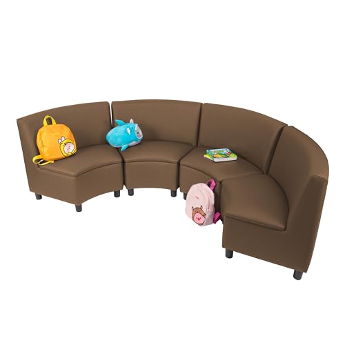 Image of FDP Kid Comfort Collective Modular Wedge Chairs, 4-Pack - Chocolate