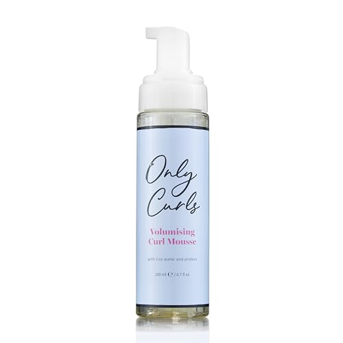 Only Curls Curl Mousse 200ml Curly Hair Product Curl Volumiser & Control Protein Rich Lightweight Styling Foam Conditioned Defined Frizz-Free Curls For All Curly Hair Types