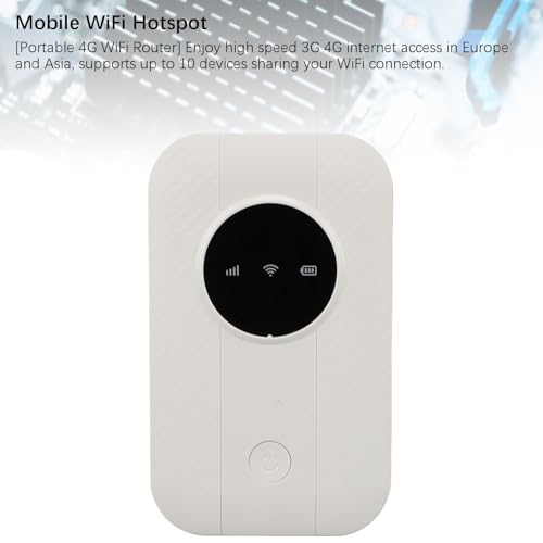 Image of 4G LTE Travel Router with 72 Hour Standby Time and LED Display. Portable WiFi Hotspot with SIM Slot for Laptops and Tablets in Europe and Asia