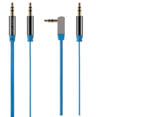 Aurum Cables Pack of 2-3.5mm Car Stereo Auxiliary Including one Right Angle Male