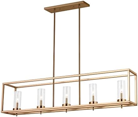 Sea Gull Lighting Zire-5 Light Chandelier in Modern Style-11 Inch Tall and 9 Inch Wide-Satin Brass Finish-LED Lamping Type