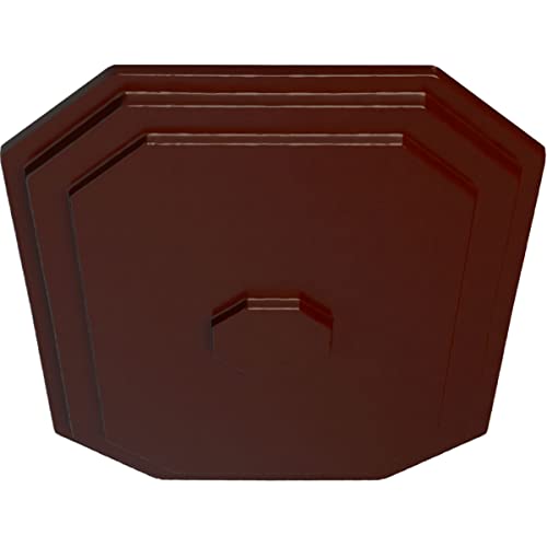 Image of Ekena Millwork CM25FEBMF 25 1 /4 inchW X 17 1 /4 inchH X 1 3 /4 inchP Felix Ceiling Medallion, Brushed Mahogany