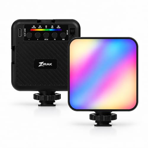 Image of RGB Video Light with Mobile Clip Mount, Rechargeable LED Camera Fill Light for Photography, Vlogging, YouTube, Live Streaming & Makeup, Adjustable Brightness Pocket Light