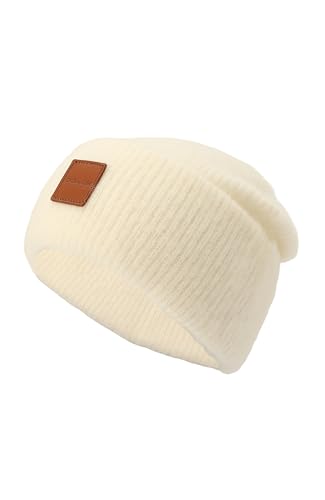 Bonnet Coach Leather Patch Femme protège du froid sans gratter la peau