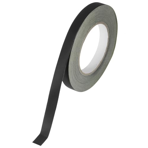 Image of MECCANIXITY Insulating Acetate Cloth Adhesive Tape, 0.6in x 98ft Black Electrical Heat Resistant Fabric Tape with Paper for Laptop Electric Automotive Guitar Repair Wire Harness