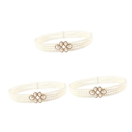 Ceinture de femme fleurs et perles imitation avec ruban ajustable pour cortège