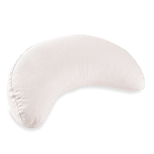 Lotuscrafts Cojin Yoga Meditation Media Luna Shanti - Relleno de Espelta - Cubierta en Algodon Lavable- Cojin Yoga Zafu - Cojin Suelo Media Luna - Meditation Cushion - Certificado Gots