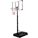 Basketballständer Höhenverstellbar Basketballanlage Basketballkorb mit Rollen für Drinnen draußen Kinder Erwachsene Unisex StandfuÃß mit Wasser/Sand befüllbar